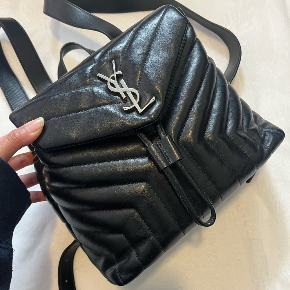 Saint Laurent small loulou quilted backpack - Picture 4 of 14